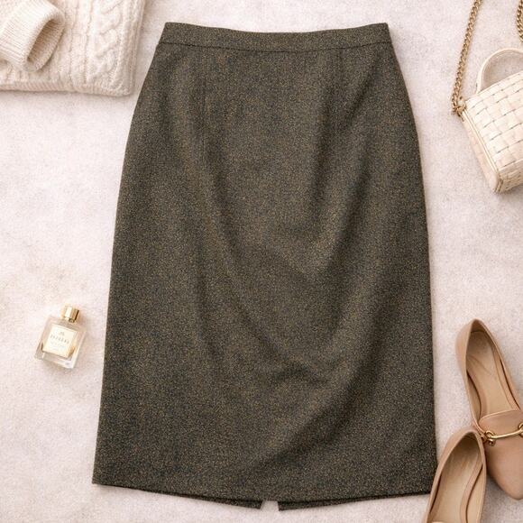 Sag Harbor Dresses & Skirts - Sag Harbor Green Textured Skirt Womens 20W Plus Size Earth Tone Knee Length
